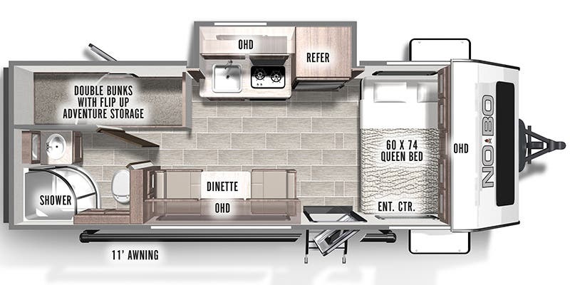 2023 FOREST RIVER NO BOUNDARIES 16.6, , floor-plans-day image number 0